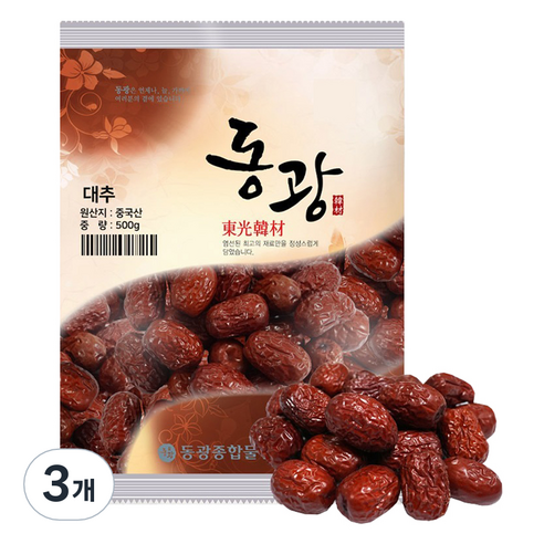 동광한방몰 대추 500g, 3개