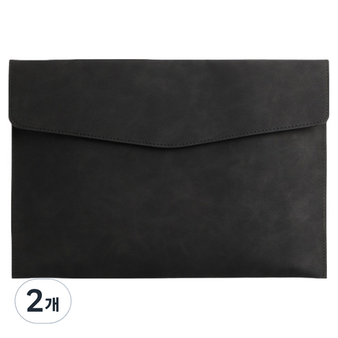 통근창고 A4 서류 파일 케이스 330 x 235 mm, 블랙, 2개