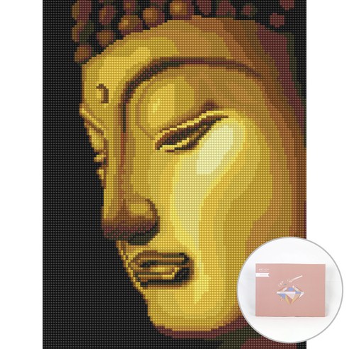아트조이 DIY 보석십자수 캔버스형 30 x 40 cm, 부처님, 1개