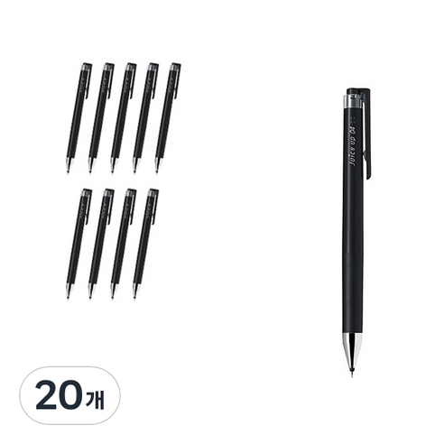 파이롯트 쥬스업 젤잉크펜 0.4mm, 블랙, 20개