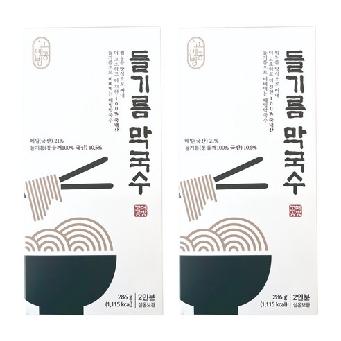 고메공방 들기름 막국수, 286g, 2개