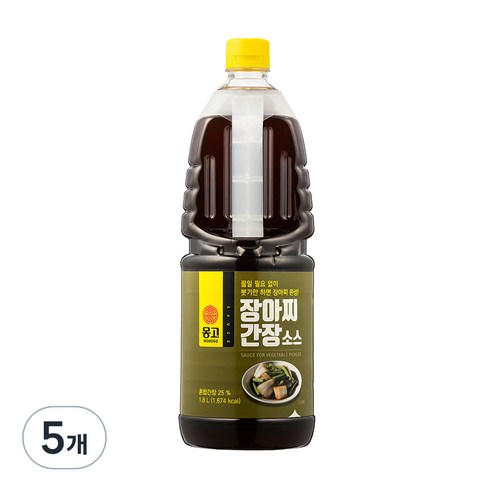 몽고 장아찌 간장소스, 1.8L, 5개
