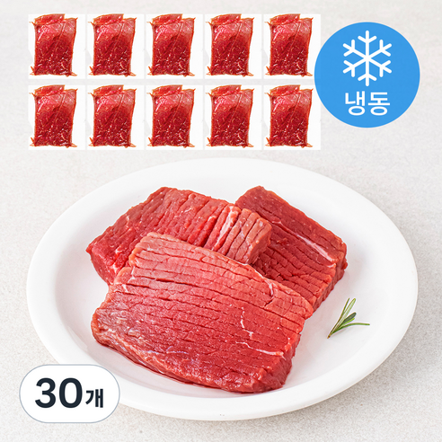 근육꼬기 우둔살 스테이크 칼집 (냉동), 30개, 150g