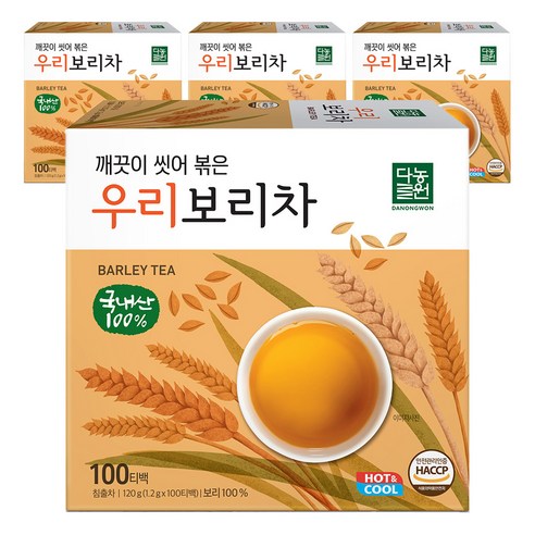 다농원 깨끗이 씻어 볶은 우리보리차, 1.2g, 100개입, 4개