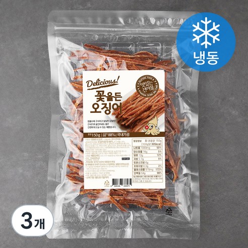 해맑은푸드 꽃을 든 오징어 (냉동), 150g, 3개