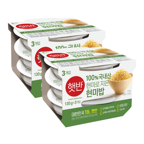 햇반 현미밥, 130g, 12개