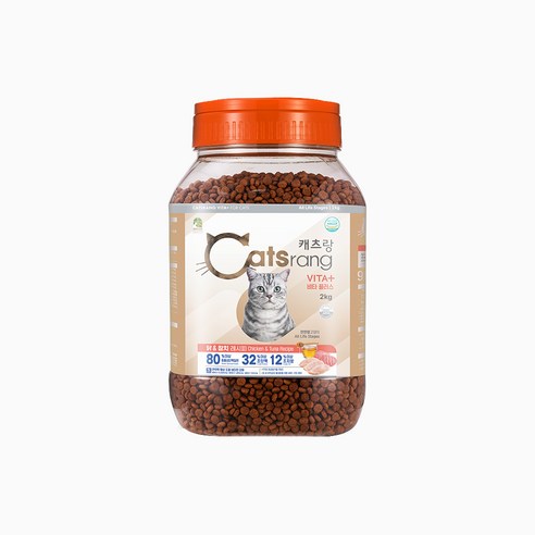 캐츠랑 전연령 고양이 비타플러스 건식사료, 닭+참치, 2kg, 1개