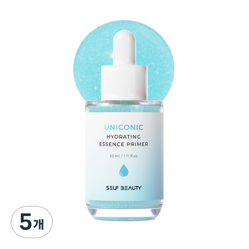셀프뷰티 유니코닉 하이드레이팅 에센스 프라이머 33ml, 혼합 색상, 5개
