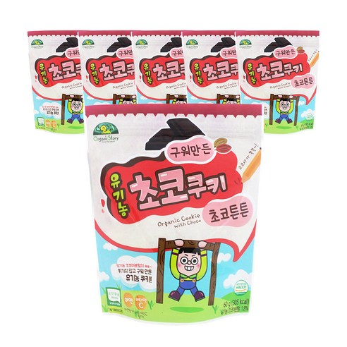 오가닉스토리 구워만든 유기농 튼튼 쿠키 60g, 초코, 6개