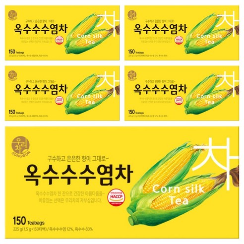 우리차 옥수수수염차, 1.5g, 150개입, 5개