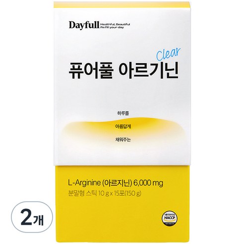 데이풀 퓨어풀 아르기닌 6000mg, 15포, 150g, 2개