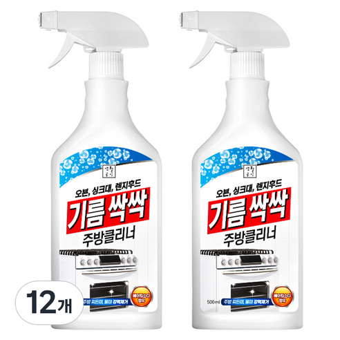 생활공식 기름싹싹 주방클리너, 12개, 500ml