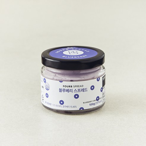 포비아워스 블루베리 스프레드, 1개, 100g