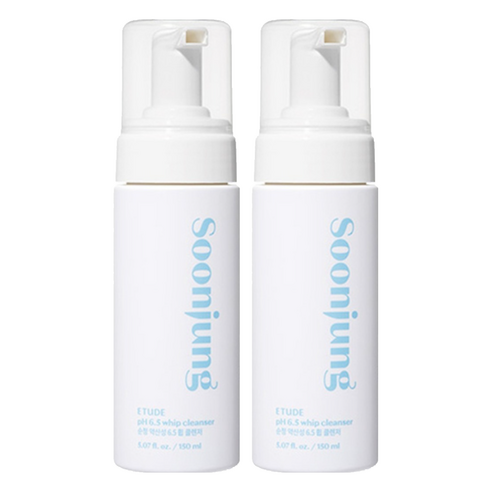 에뛰드하우스 순정 약산성 6.5 휩 클렌저, 150ml, 2개
