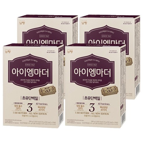 초유단백질로 다시 태어난 아이엠마더 3단계 12~24개월 280g, 20개입, 4개