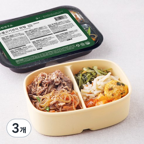 집반찬연구소 소불고기잔치 찬합, 245g, 3개