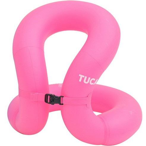   Two-column neck tube buoyancy vest children's swimming aid, pink