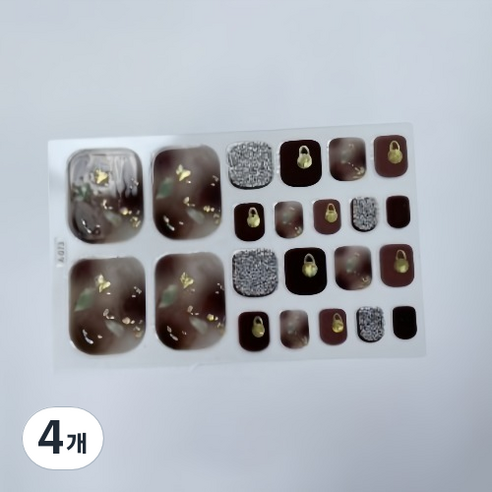 블루코지 패디팁 스티커 대비 발꾸미기, 4개, Type 08