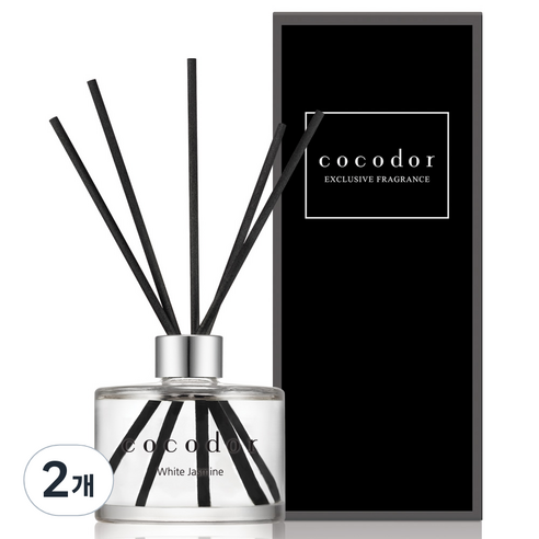 코코도르 퍼퓸 디퓨저, 화이트쟈스민, 200ml, 2개