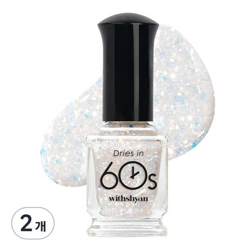 위드샨 60초 매니큐어, M96 유니콘드림, 9ml, 2개