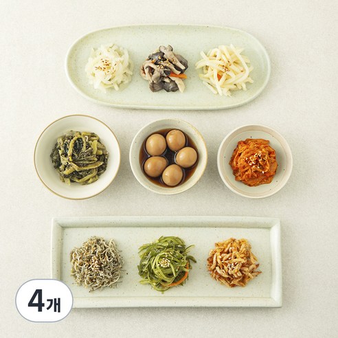 집반찬연구소 집반찬 베스트 9종 찬합, 335g, 4개