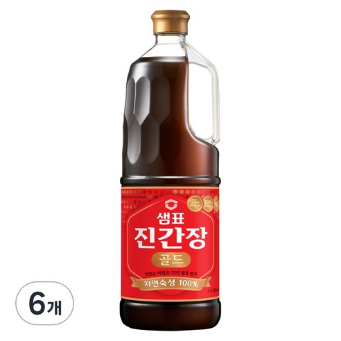 샘표 진간장 골드, 1.7L, 6개