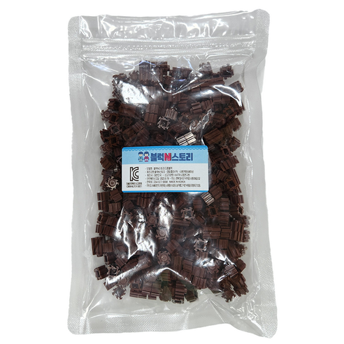 블럭N스토리 디폼블럭 리필 10mm 450p, 진갈색, 1개