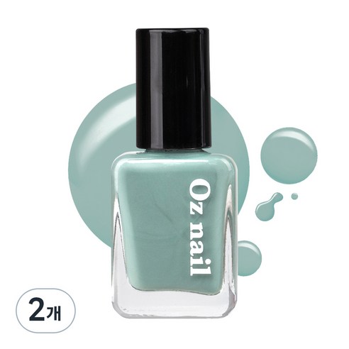 오즈네일 샤인 무드 네일 컬러 매니큐어, 로맨틱민트, 8ml, 2개