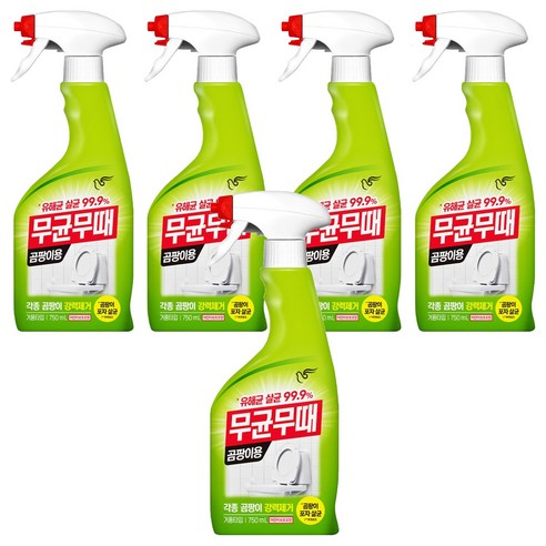 무균무때 곰팡이용 세정제, 750ml, 5개