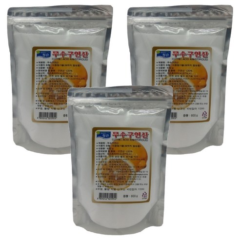 청은 무수구연산, 600g, 3개