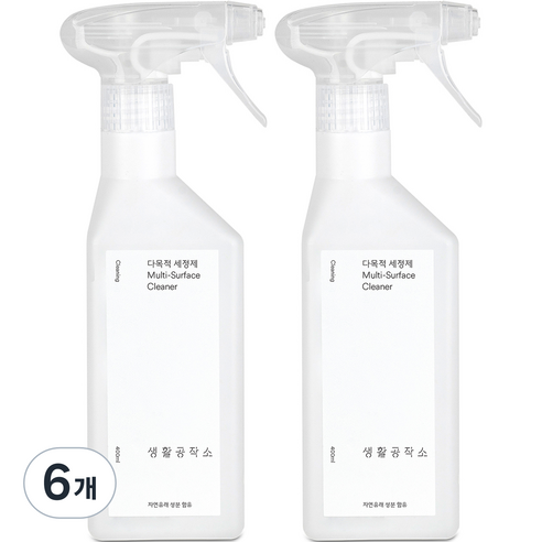 생활공작소 다목적 세정제, 400ml, 6개