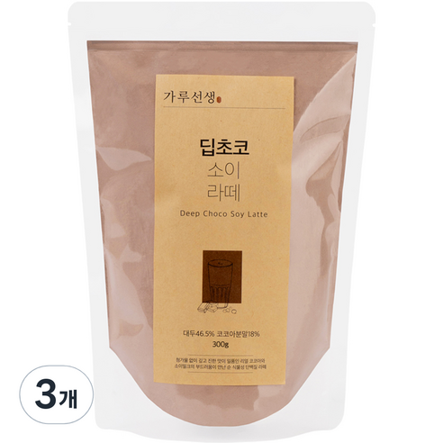 가루선생 딥초코 소이 라떼, 300g, 3개, 1개입
