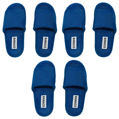 바나코 비비드 테리 룸 슬리퍼, Blue, 3세트