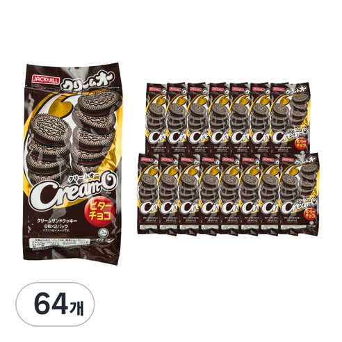 크림오 비터초코 샌드쿠키, 120g, 64개