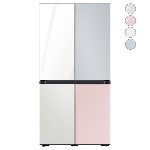 [색상선택형] 삼성전자 비스포크 프리스탠딩 냉장고 방문설치, RF85A93J1AP, 글램 화이트