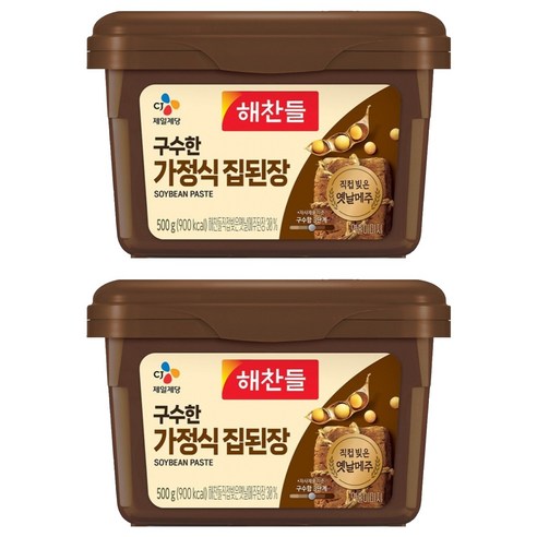해찬들 구수한 가정식 집된장, 500g, 2개