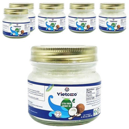 비엣코코 엑스트라 버진 코코넛오일, 6개, 200ml
