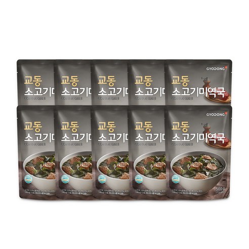 교동식품 소고기 미역국, 500g, 10개