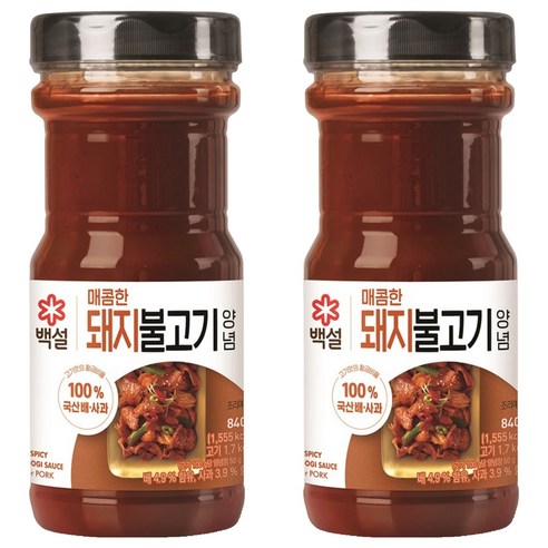 백설 돼지 불고기 양념, 840g, 2개