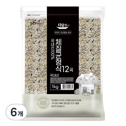 더담은 100% 국산 체질균형식 12곡, 1kg, 6개