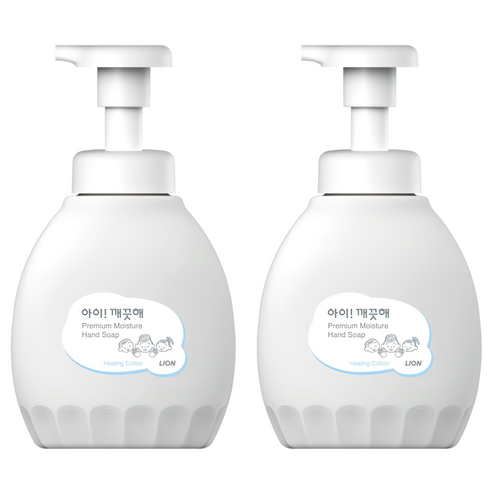 아이깨끗해 프리미엄 모이스처 핸드워시 힐링코튼, 450ml, 2개