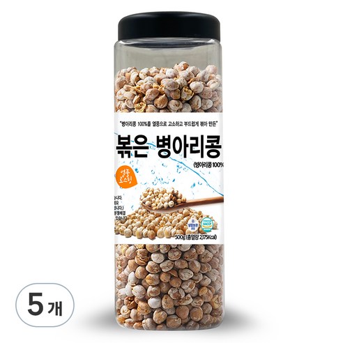대구농산 볶은 병아리콩 통, 500g, 5개