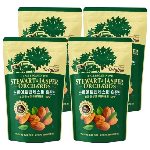 넛츠팜 스튜어트엔제스퍼 구운 아몬드, 300g, 4개