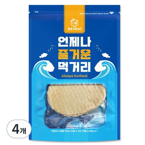 해야미 고함량 튀김쥐포 60장, 520g, 4개