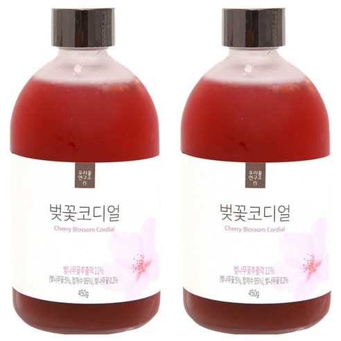 우리꽃연구소 벚꽃 코디얼, 450g, 1개입, 2개