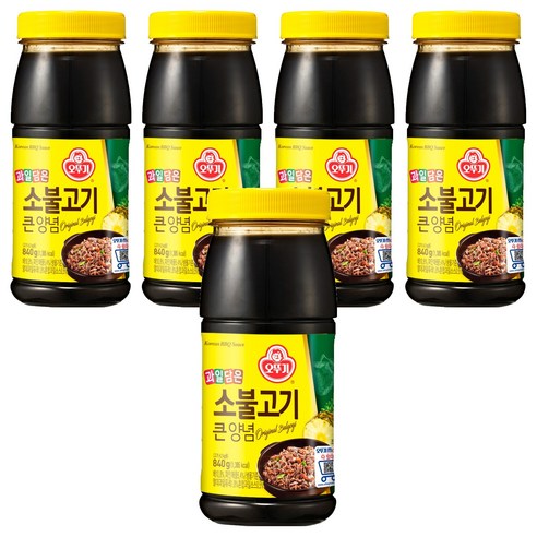 오뚜기 소불고기 큰 양념, 840g, 5개