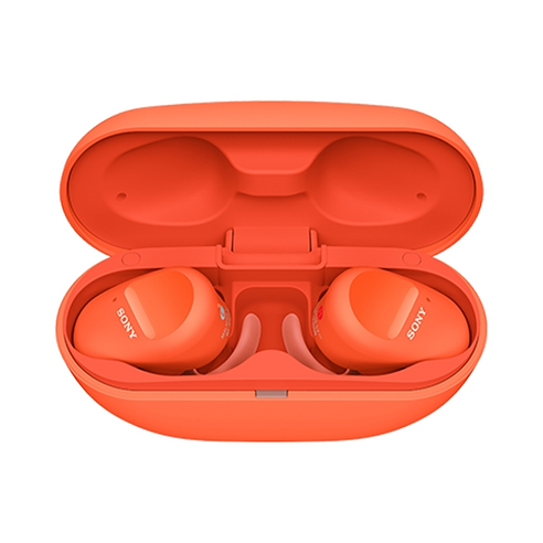 소니 블루투스 완전무선 이어폰, WF-SP800N, 오렌지