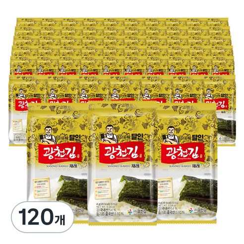 광천김 3대째 달인 재래 도시락김, 80g, 6개