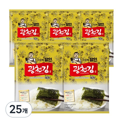 광천김 3대째 달인 재래 전장김, 20g, 25개
