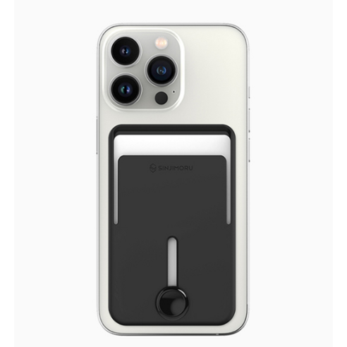 실용적이고 내구성 있는 신지모루 슬라이드 M 버튼업 맥세이프 카드 지갑 휴대폰 홀더